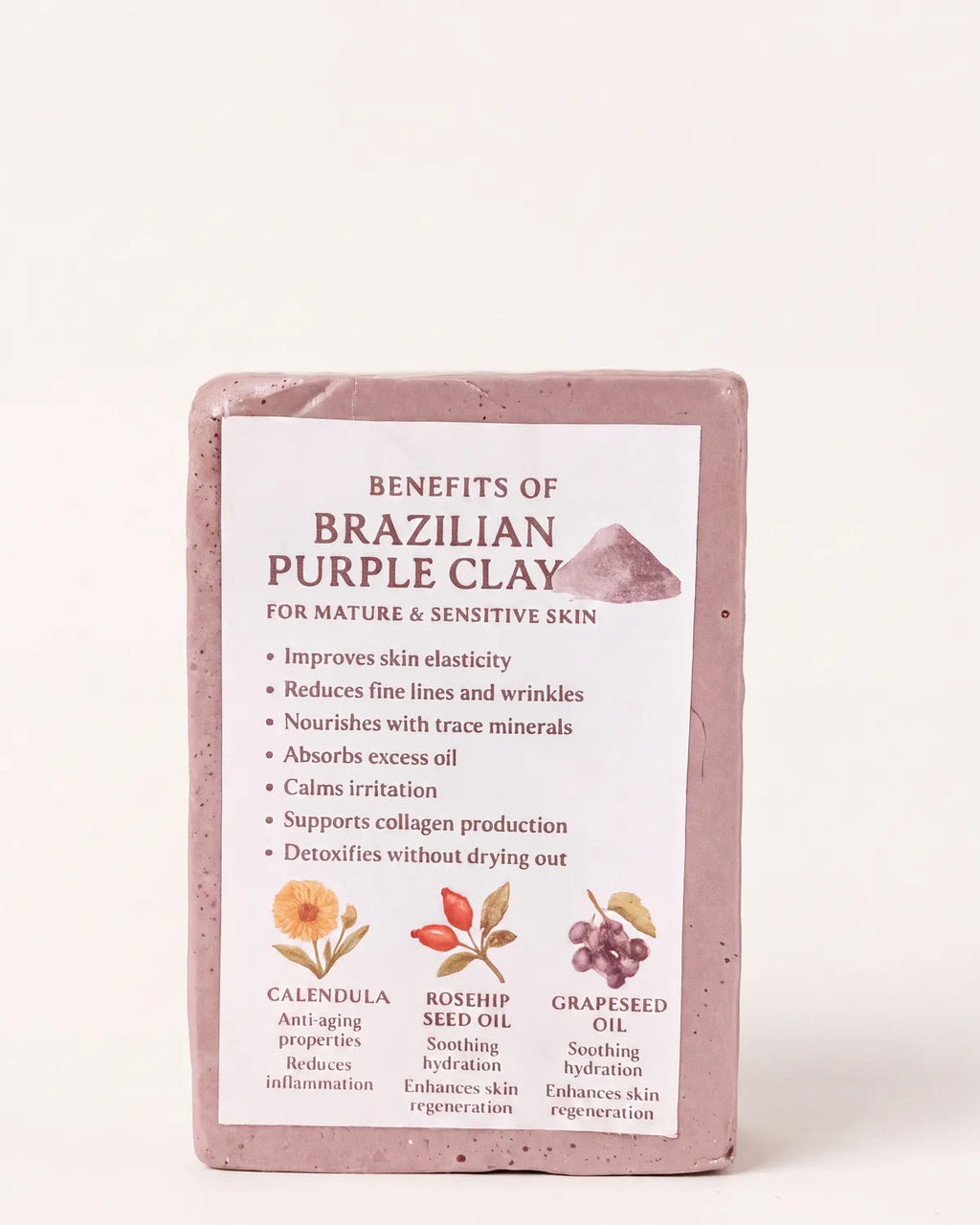 Maya Brazilian Purple Clay Soap bar — view 1