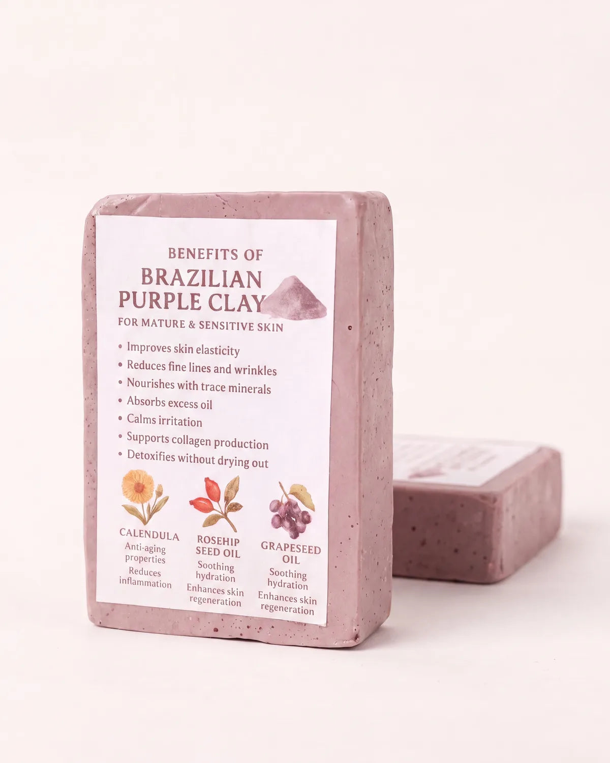 Maya Brazilian Purple Clay Soap bar — view 2