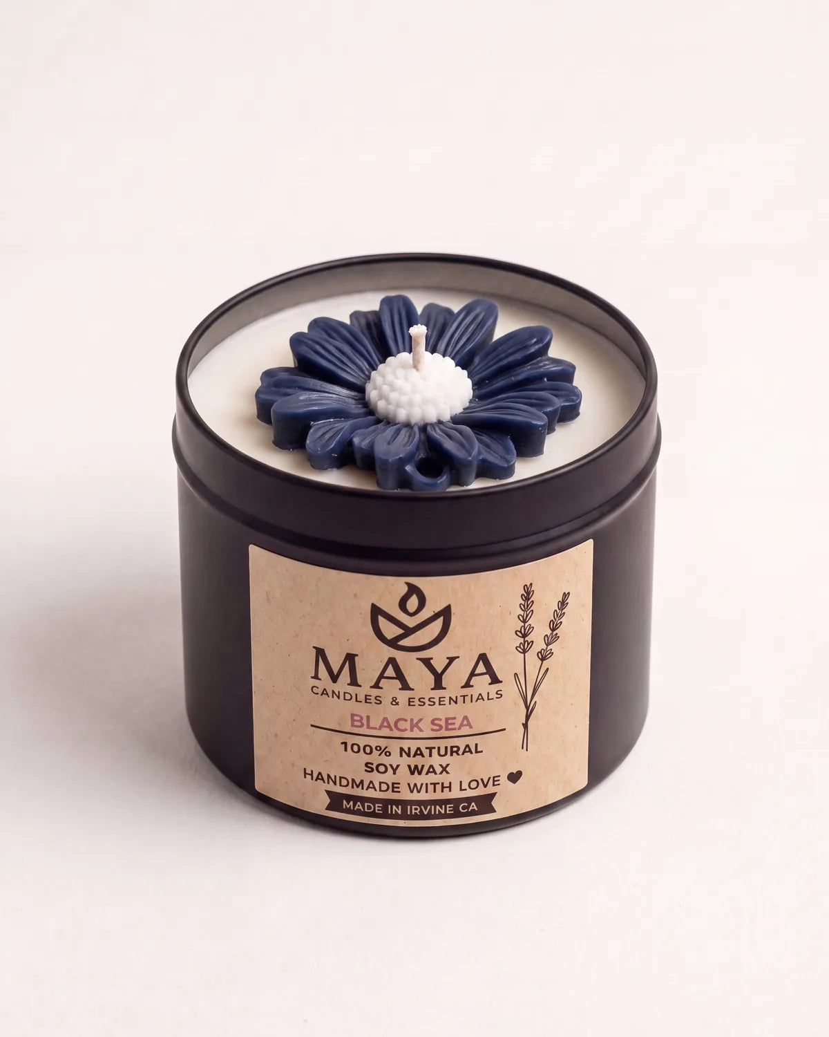 Black Sea Soy Candle by Maya Candles & Essentials