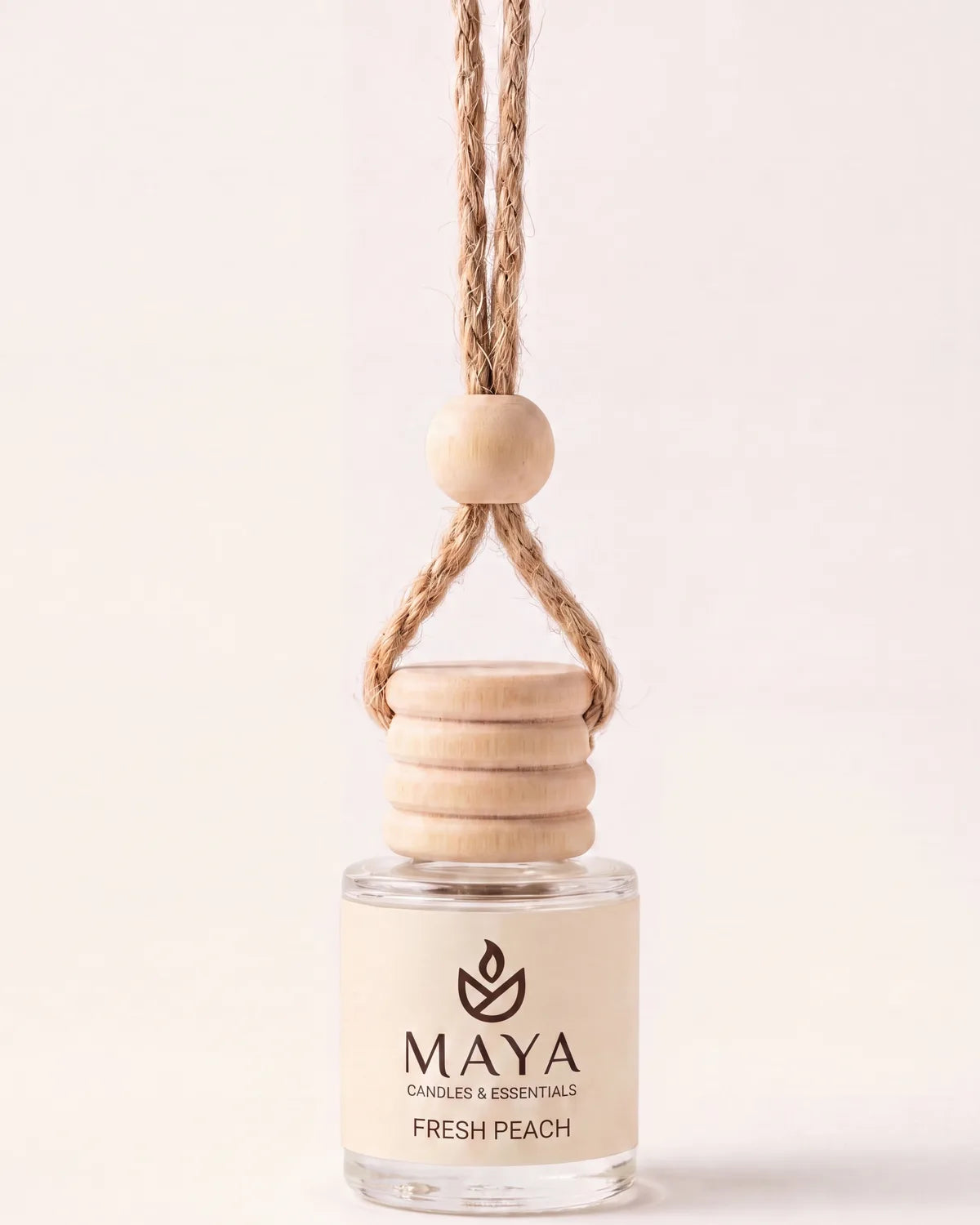 Fresh Peach Car Freshener by Maya Candles & Essentials