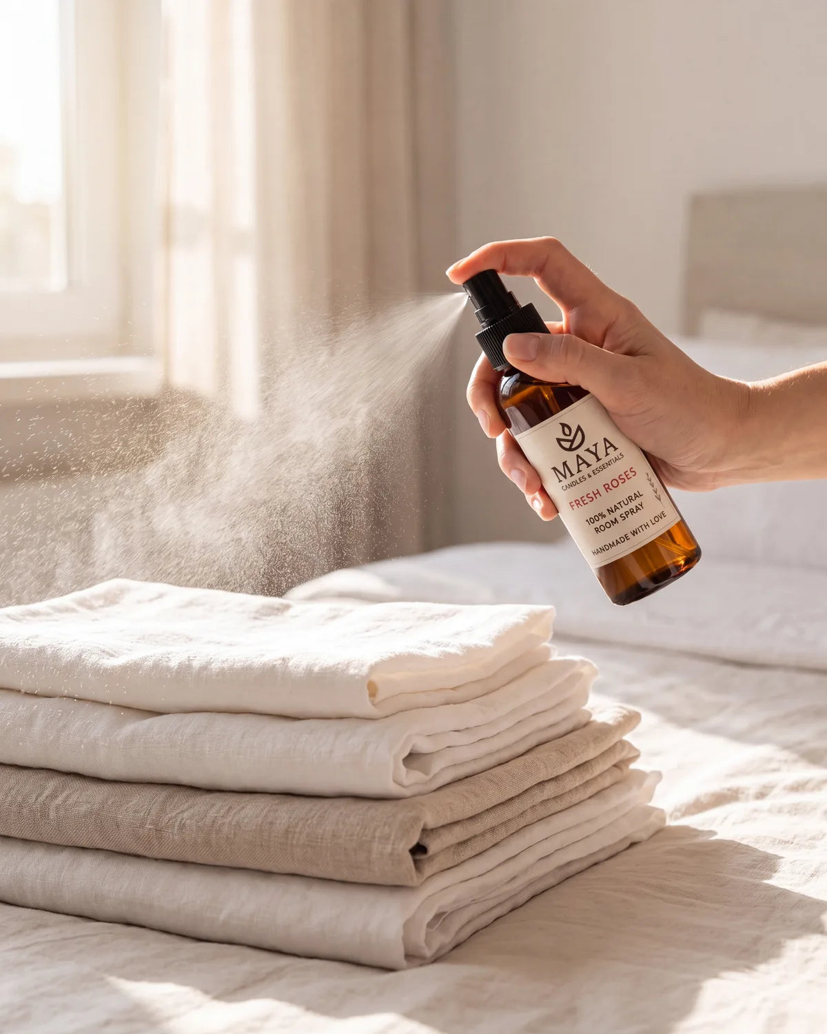Fresh Roses Room & Linen Spray by Maya Candles & Essentials