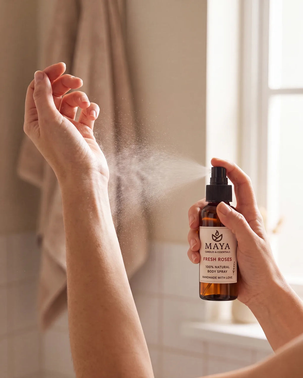 Fresh Roses Body Spray by Maya Candles & Essentials