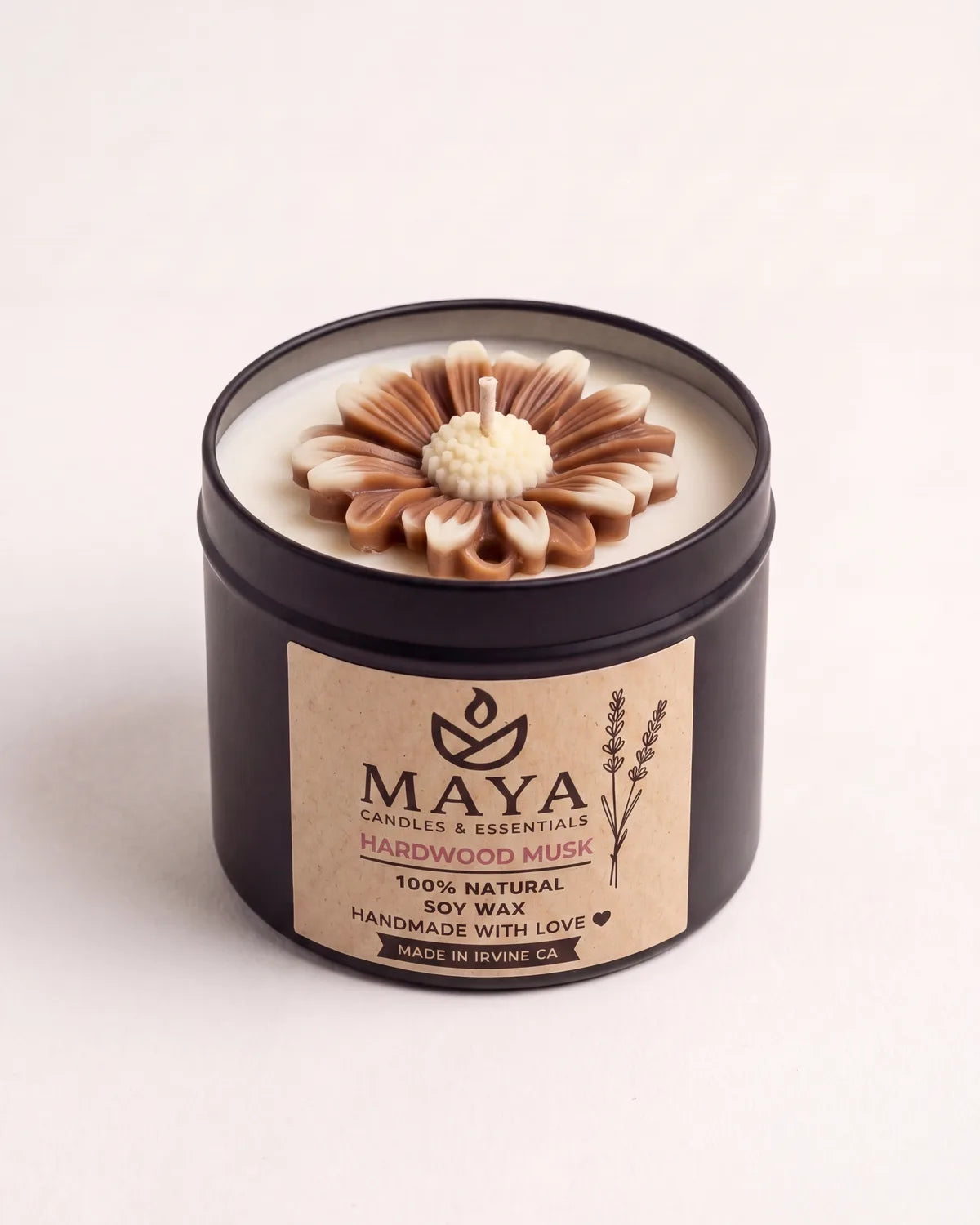 Hardwood Musk Soy Candle by Maya Candles & Essentials