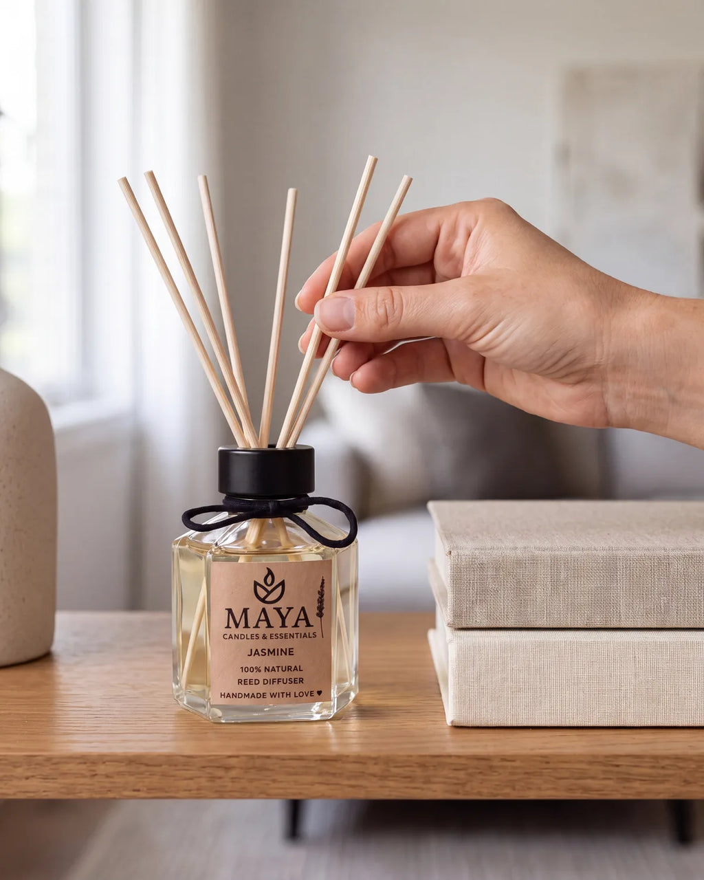 Jasmine Reed Diffuser by Maya Candles & Essentials