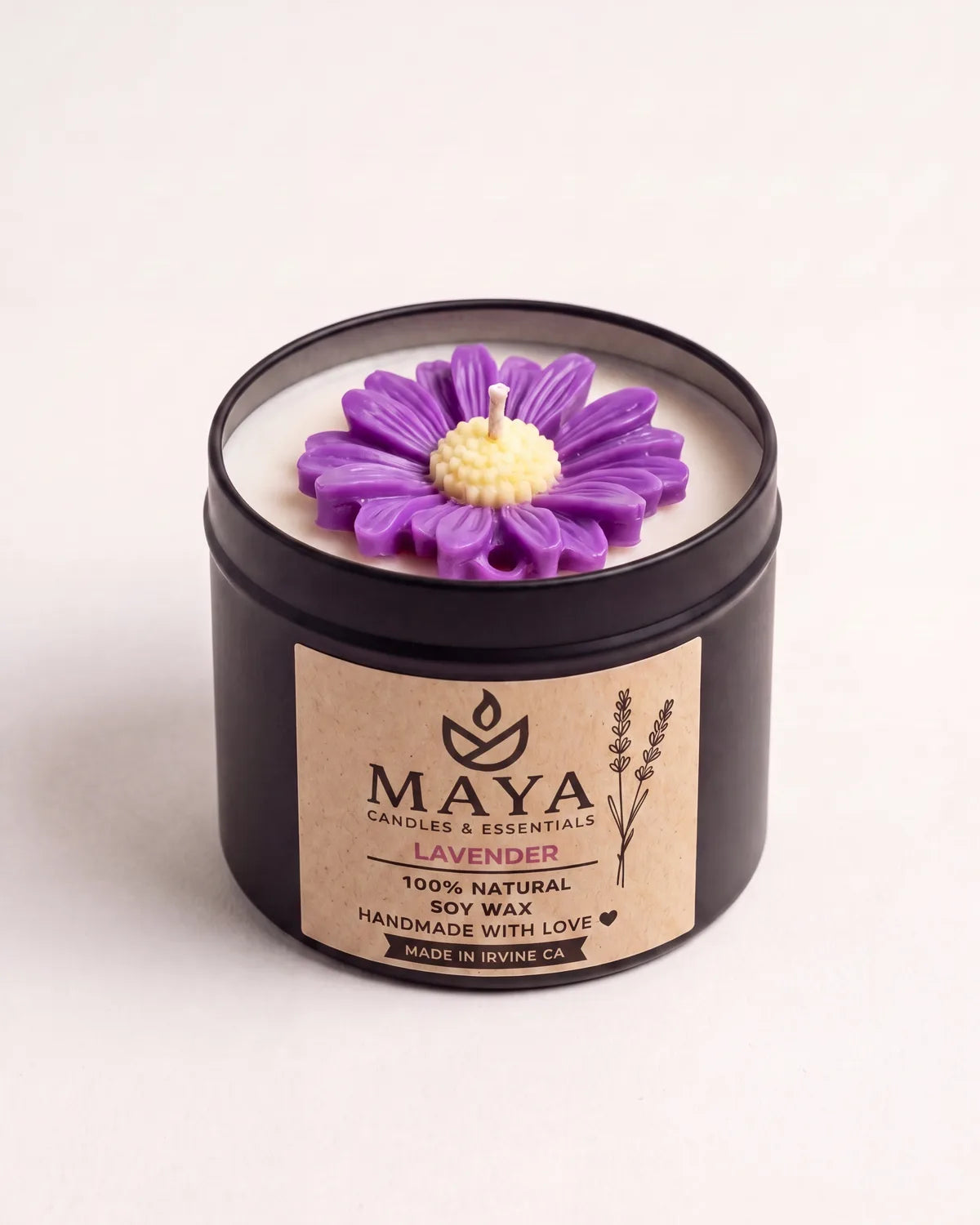Lavender Soy Candle by Maya Candles & Essentials