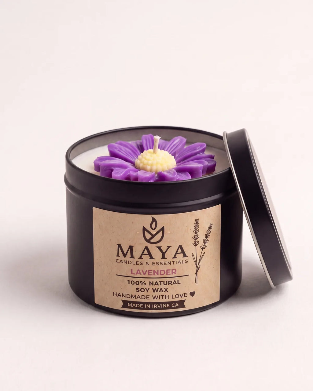 Lavender Soy Candle by Maya Candles & Essentials