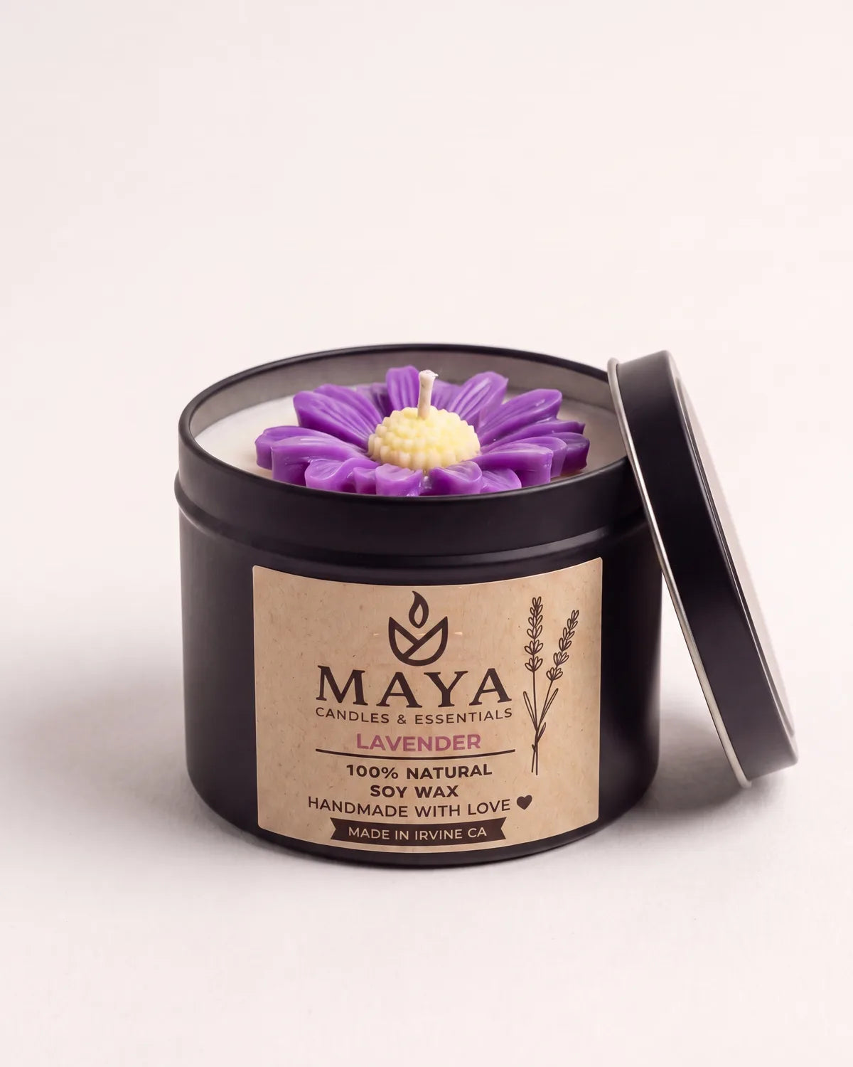 Lavender Soy Candle by Maya Candles & Essentials