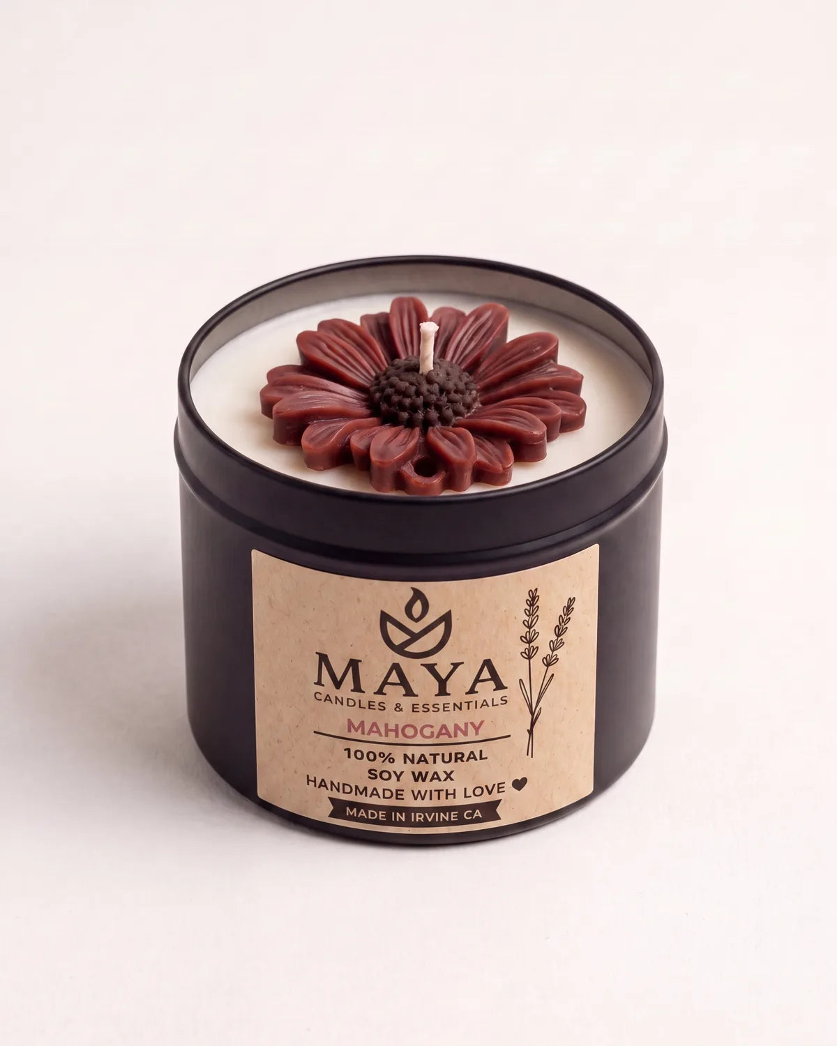 Mahogany Soy Candle by Maya Candles & Essentials