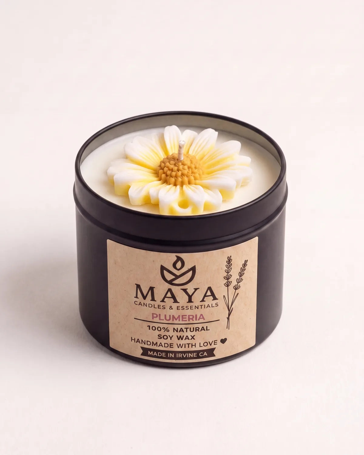 Plumeria Soy Candle by Maya Candles & Essentials